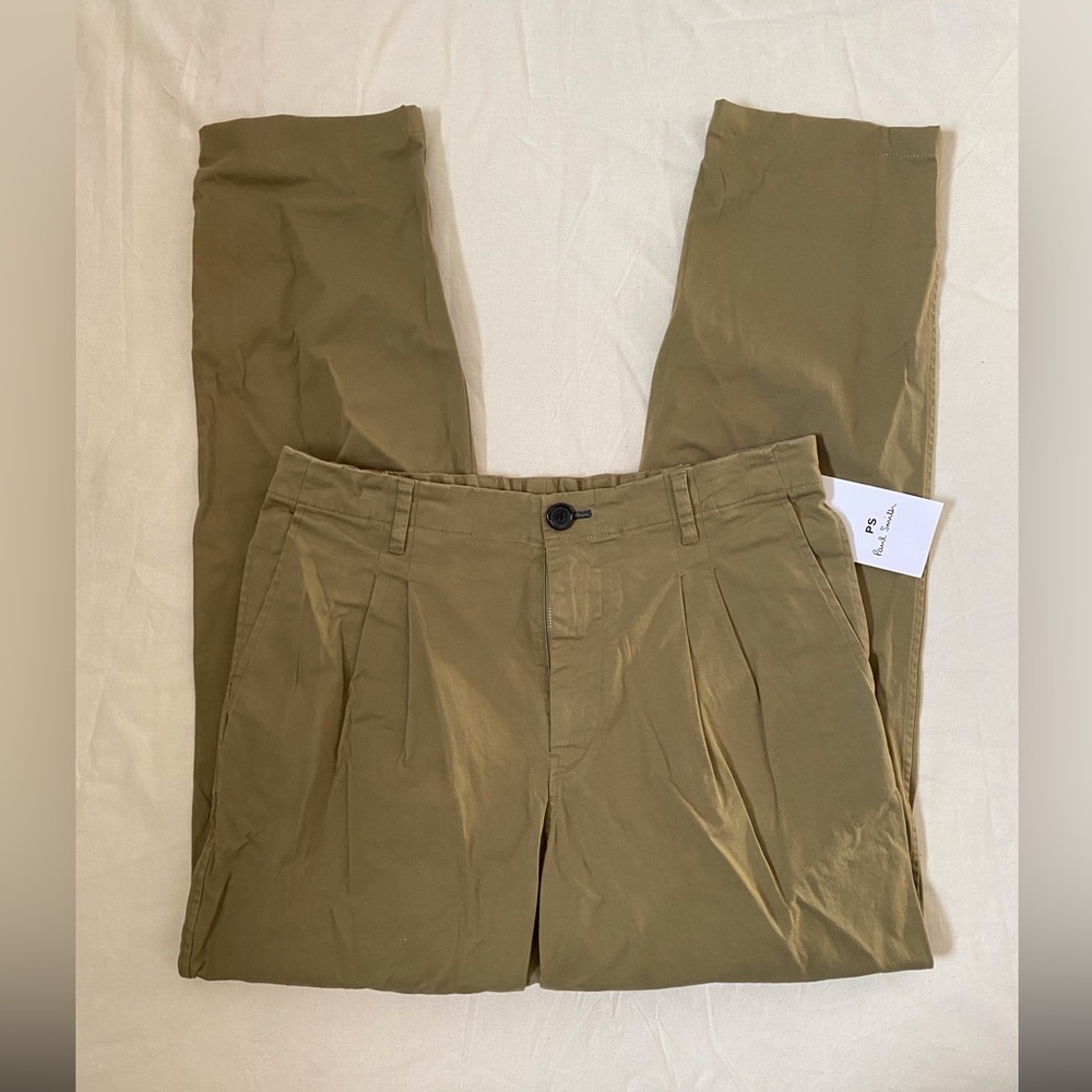 NWT PS by Paul Smith Safari Green Double Pocket Chino - Picture 1 of 4